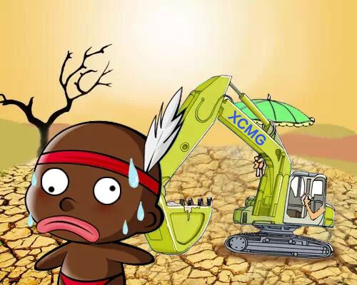 MK网挖掘机夏季施工