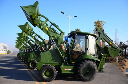 MK网挖掘装载机喜中军品千万大单