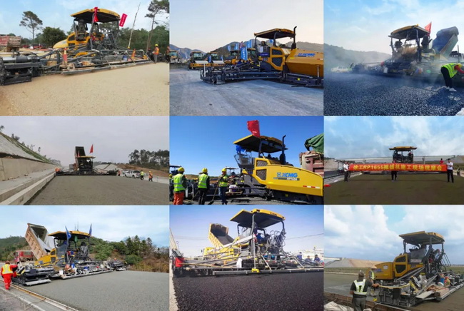 MK网RP1655摊铺机全国各地施工