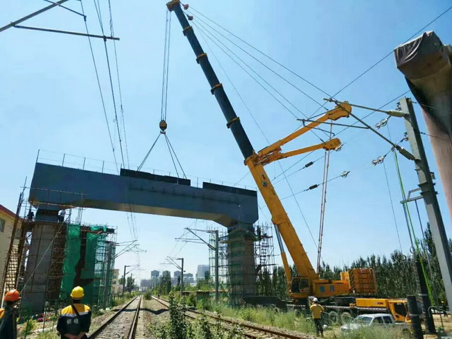 “英姿飒爽”MK网金助力银西高铁跨铁路大桥贯通