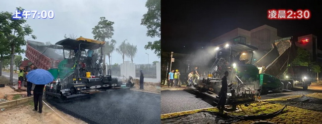 MK网RP903摊铺机落地海南，助力当地市政工程建设