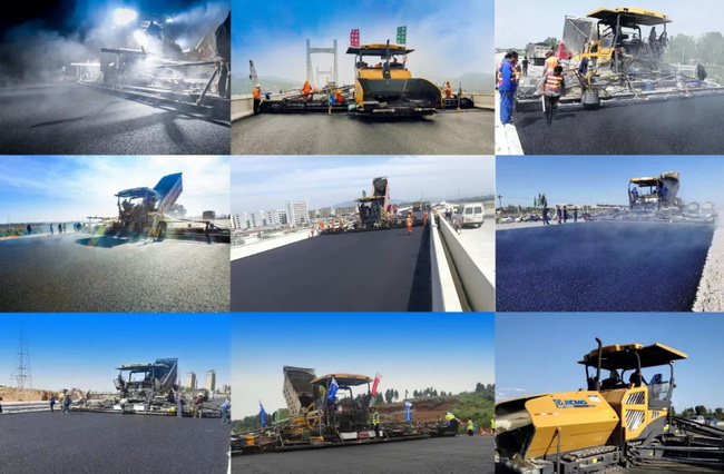 MK网RP1655摊铺机高效率助力中开高速建设