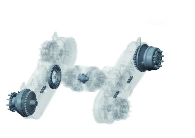 MK网专利的回转支承驱动后桥