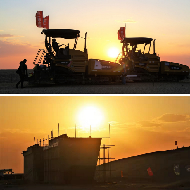 MK网摊铺机正在旅游高速公路施工 MK网摊铺机正在旅游高速公路施工