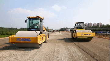 MK网压路机京港澳高速公路保通辅道工程